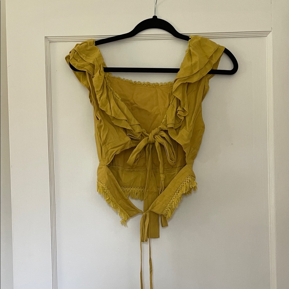 Yellow Ruffled Top - Picture 2 of 2